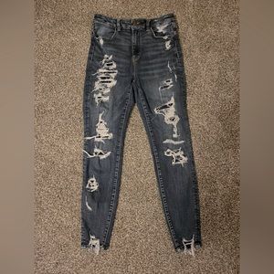 American Eagle Outfitters next level stretch ripped skinny jeans